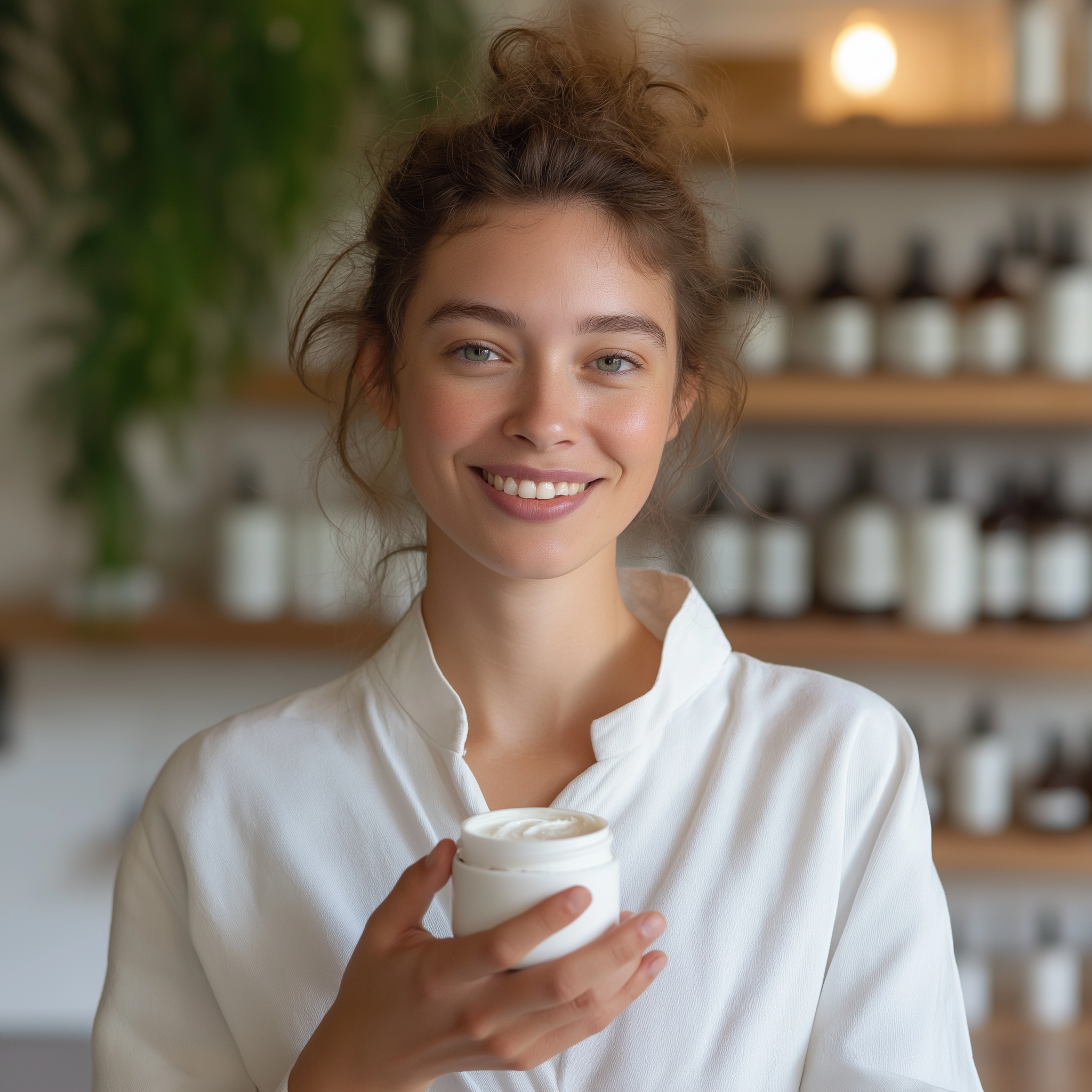 Laclique agency 81248 une scientifique souriante au maquillage  81284543 e9f8 48ca be2c 56a510132d3f